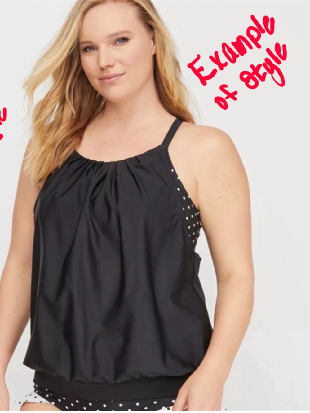 Cacique Blue Tankini - Wire Free - Please See Pics for Style Fit - Picture 6 of 6